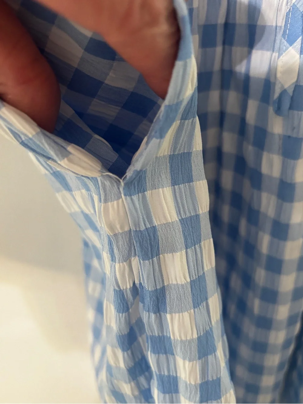 Petal & Pup Dorothea Mini Dress Blue Gingham Puff Sleeve Size S Cottagecore - Picture 8 of 8
